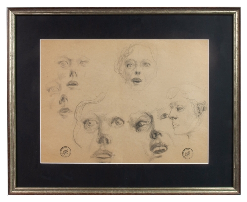 Franciszek Starowieyski “Faces”, antique Warsaw, antique paintings, Galeria Żak, art, antiques