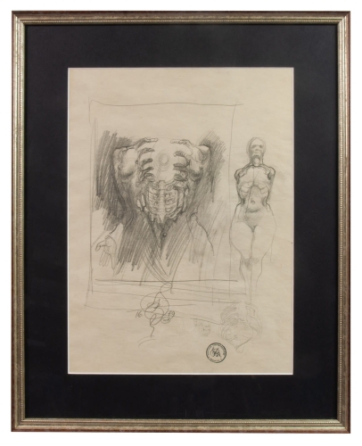 Franciszek Starowieyski “Composition with nude”, 1979 , antique Warsaw, antique paintings, Galeria Żak, art, antiques