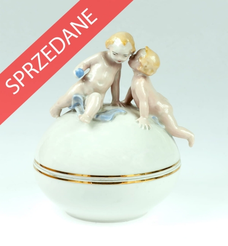 Puzderko, Franciszek Kalfas, Ćmielów, lata 40-te XX w., porcelana Ćmielów, stara porcelana, antyki Warszawa