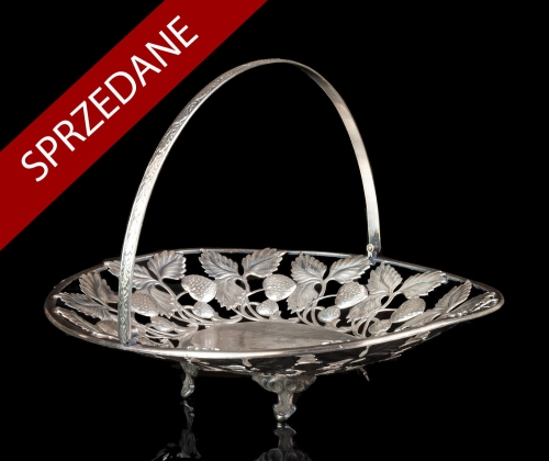 Patera na owoce, ok. 1900 r., polskie platery, skup srebra, skup platerów