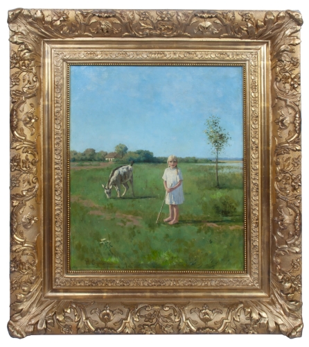 Władysław Karol Szerner “Shepherdess”, antique Warsaw, antique paintings, Galeria Żak, art, antiques