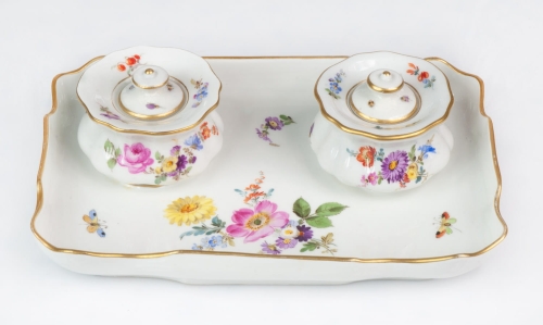 Kałamarz, Miśnia, XIX w., antyki Warszawa, skup antyków, porcelana, stara porcelana, Galeria Żak