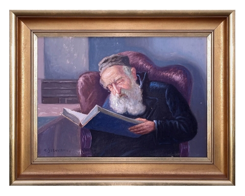 Konstanty Szewczenko "Jew with a book", antique Warsaw, antique paintings, Galeria Żak, art, antiques