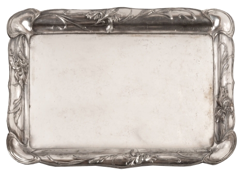 Art Noveau tray, circa 1900 , antique Warsaw, silver, old silver, Galeria Żak, art, antiques