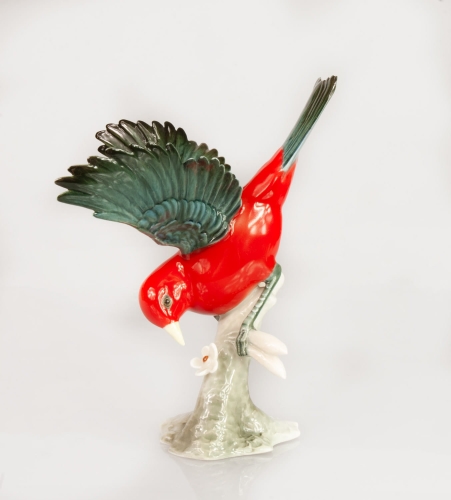Brazilian tanager, Gunther R. Granget, Hutschenreuther, Germany,1970 - 1985, antique Warsaw, antique porcelain, old porcelain, Galeria Żak, art, antiques
