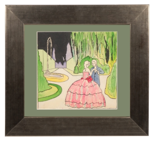 Stefan Norblin “W parku” , antyki Warszawa, skup antyków, dawne malarstwo, malarstwo aukcyjne, malarstwo polskie, Galeria Żak