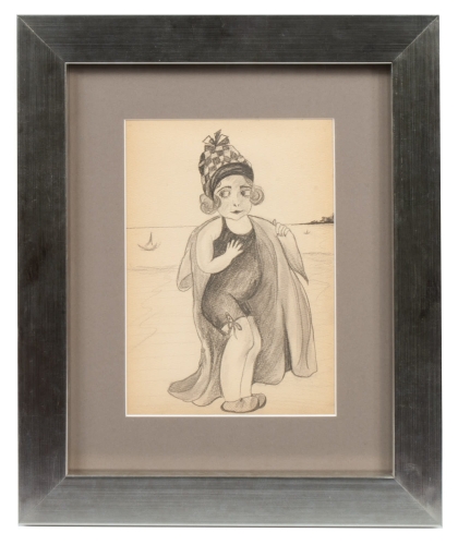Stefan Norblin “On the beach”, antique Warsaw, antique paintings, Galeria Żak, art, antiques