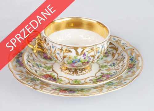Zestaw śniadaniowy, Fürstenberg, XX w. , antyki Warszawa, skup antyków, porcelana, stara porcelana, Galeria Żak