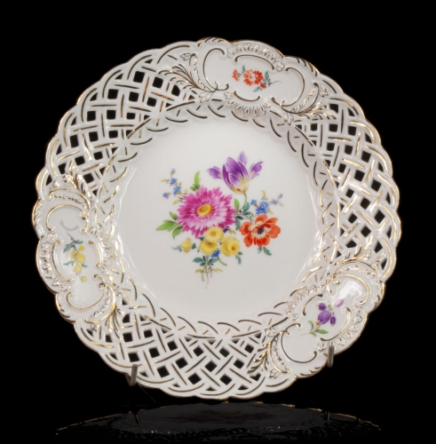 Talerzyk dekoracyjny, Miśnia, XX w., antyki Warszawa, skup antyków, porcelana, stara porcelana, Galeria Żak