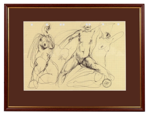 Franciszek Starowieyski “Nudes”, 1994 , antique Warsaw, antique paintings, Galeria Żak, art, antiques