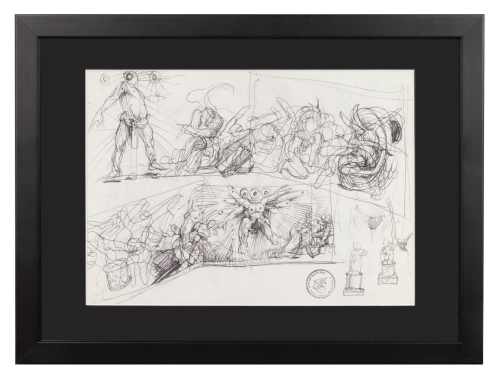 Franciszek Starowieyski “Figural composition”, antique Warsaw, antique paintings, Galeria Żak, art, antiques