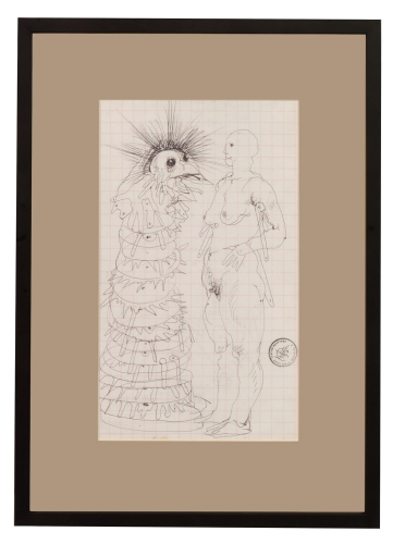 Franciszek Starowieyski “Composition with nude”, antique Warsaw, antique paintings, Galeria Żak, art, antiques