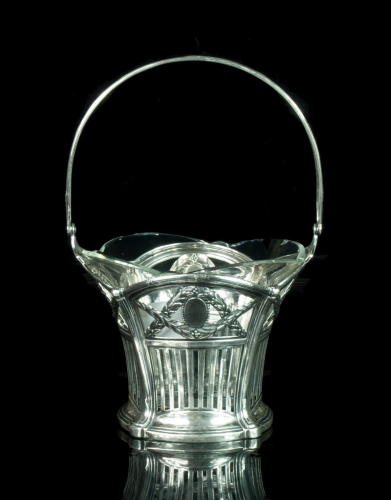 Basket, Germany, early 20th century, antique Warsaw, silver, old silver, Galeria Żak, art, antiques