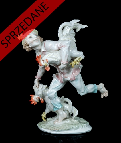 „Złodziej kur”, Hutschenreuther, Niemcy, figurka porcelanowa, antyki, Galeria Żak, stara porcelana, porcelana, antyki Warszawa