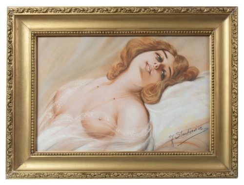 J. Stankiewicz “Nude”, antique Warsaw, antique paintings, Galeria Żak, art, antiques