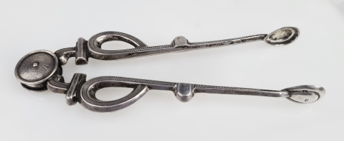 Sugar tongs, Austria-Hungary, 19th century, antique Warsaw, silver, old silver, Galeria Żak, art, antiques
