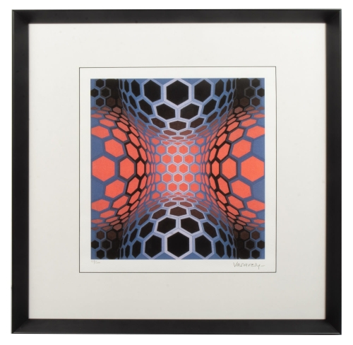 Victor Vasarely "Pillango" 
, antyki Warszawa, skup antyków, dawne malarstwo, malarstwo aukcyjne, malarstwo polskie, Galeria Żak