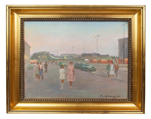 Błażej Iwanowski “Summer in Warsaw”, 1961, antique Warsaw, antique paintings, Galeria Żak, art, antiques