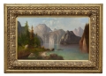 Franz Richard Unterberger "Pair of Alpine landscapes", antique Warsaw, antique paintings, Galeria Żak, art, antiques