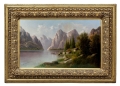Franz Richard Unterberger "Pair of Alpine landscapes", antique Warsaw, antique paintings, Galeria Żak, art, antiques