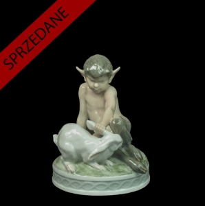 Christian Thomsen "Faun z królikiem", Royal Copenhagen, 1962 r.