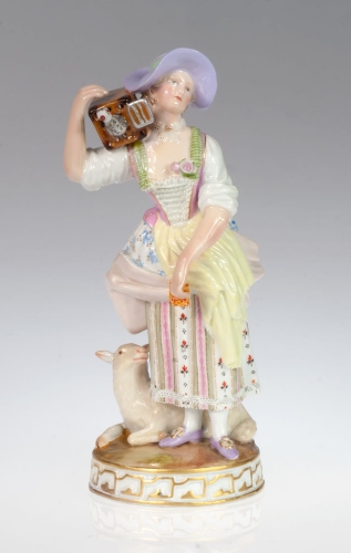 Michel Victor Acier „The shepherdess”, Meissen, 19th century, antique Warsaw, antique porcelain, old porcelain, Galeria Żak, art, antiques