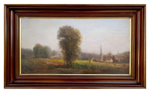 Fedor Ivanovich Yasnovsky "Village landscape", 1890 , antique Warsaw, antique paintings, Galeria Żak, art, antiques