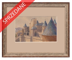 Malarz nierozpoznany “Fortyfikacje Carcassonne”, ok. 1950 r. 