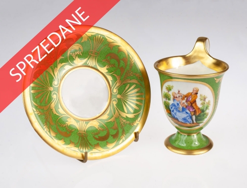 Filiżanka, Królewska Manufaktura Porcelany, Berlin, XIX w., antyki Warszawa, skup antyków, porcelana, stara porcelana, Galeria Żak