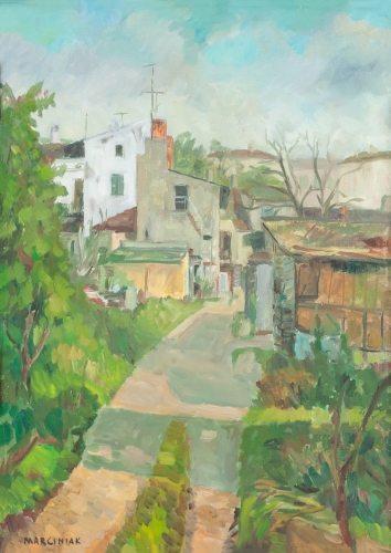 Jan Marian Mraciniak "Landscape”, antique Warsaw, antique paintings, Galeria Żak, art, antiques