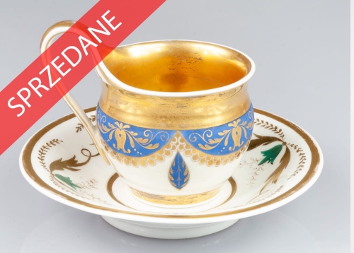 Filiżanka, Królewska Manufaktura Porcelany, Berlin, lata 1820-1830
, antyki Warszawa, skup antyków, porcelana, stara porcelana, Galeria Żak