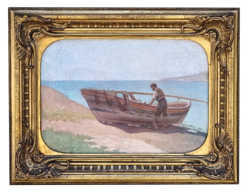 Nestor Leontos Varveris "Greek fisherman", 1938 , antique Warsaw, antique paintings, Galeria Żak, art, antiques