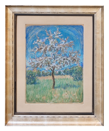 Emilio Boggio "Kwitnące drzewo", impresjonizm, światowe dzieła sztuki, van Gogh, malarstwo aukcyjne