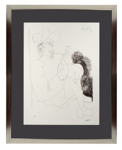 Pablo Picasso “Man with a pipe"