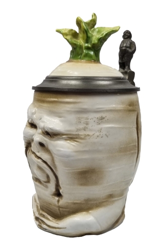 Beer mug “Sad radish”, Schierholz Plaue, Germany, 1890-1919, antique Warsaw, antique porcelain, old porcelain, Galeria Żak, art, antiques