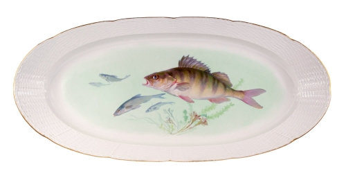 Fish platter, KPM, Berlin, 1914-19, antique Warsaw, antique porcelain, old porcelain, Galeria Żak, art, antiques