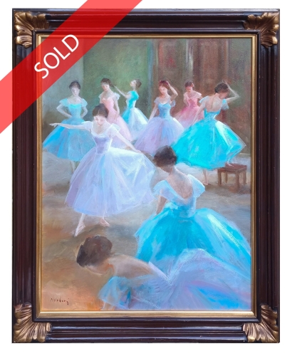 Miroslava Vrbová-Štefková "Ballet dancers"
, antique Warsaw, antique paintings, Galeria Żak, art, antiques