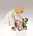 Konrad Hentschel "Girl with doll's pram", Meissen, 20th century, antique Warsaw, antique porcelain, old porcelain, Galeria Żak, art, antiques