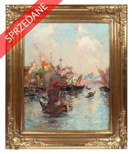 Randolf Wehn “Wenecja”, antyki Warszawa, skup antyków, dawne malarstwo, malarstwo aukcyjne, malarstwo polskie, Galeria Żak