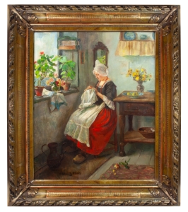 Carl Schmitz-Pleis “Popołudniowe robótki”