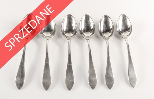 Komplet łyżeczek do herbaty, Warszawa, lata 1963 - 1986, antyki Warszawa, skup antyków, srebra, dawne srebra, Galeria Żak