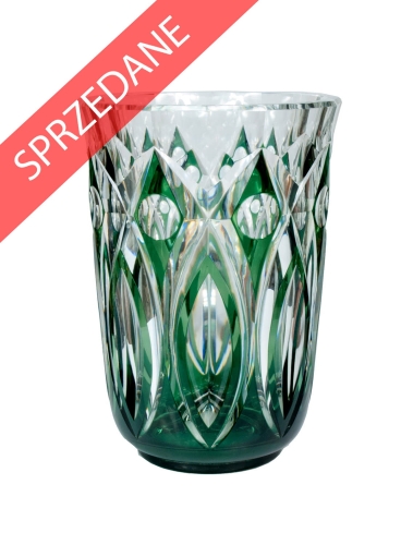Wazon, Art Deco, Val Saint Lambert, Belgia, ok. 1930, antyki Warszawa, stare szkła, szkła, antyki