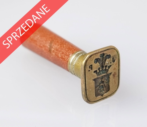 Pieczęć herbowa, antyki Warszawa, skup antyków, antyczne dekoracje, Galeria Żak