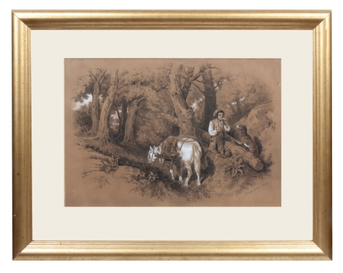 Stanisław Bagieński “Odpoczynek", antyki Warszawa, skup antyków, dawne malarstwo, malarstwo aukcyjne, malarstwo polskie, Galeria Żak