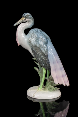 Max Daniel Hermann Fritz "Heron", 1950’s, antique Warsaw, antique porcelain, old porcelain, Galeria Żak, art, antiques