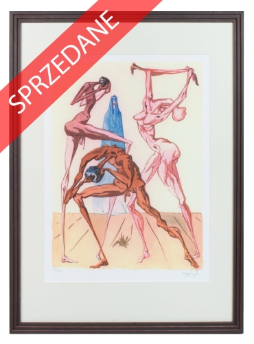 Salvador Dali  “Pieśń XV, Piekło, z cyklu: Dante, Boska Komedia”

, antyki Warszawa, skup antyków, dawne malarstwo, malarstwo aukcyjne, malarstwo polskie, Galeria Żak