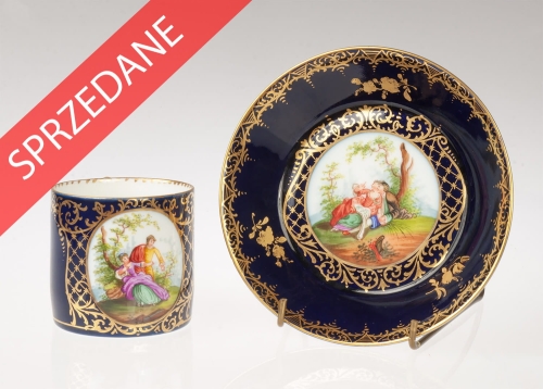 Filiżanka, Wiedeń, XIX w. , antyki Warszawa, skup antyków, porcelana, stara porcelana, Galeria Żak