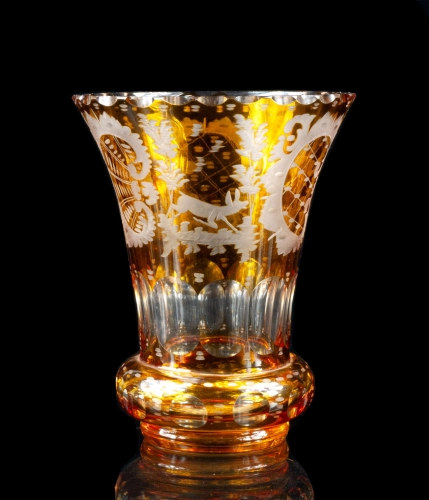Rummer, Bohemia, early 20th century, antique Warsaw, antique home decorations, Galeria Żak, art, glass