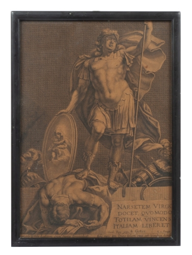 Reinier van Persijn “Narses and king Totila”, 1655 , antique Warsaw, antique paintings, Galeria Żak, art, antiques