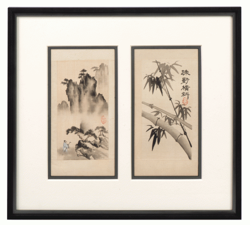“Landscape with plants” China, 20th century, antique Warsaw, antique paintings, Galeria Żak, art, antiques
